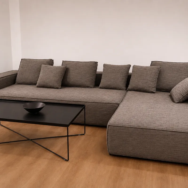 Sofa esquinero pana - Butacas, banquetas y puffs, Uruguay | Simple Deco