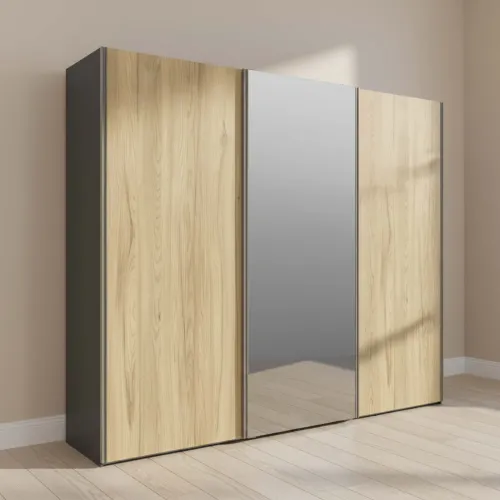 Placard Ropero 3 Puertas Mdf Negro Venetto en NEGRO NATURAL - Roperos y placares, Uruguay | Divino