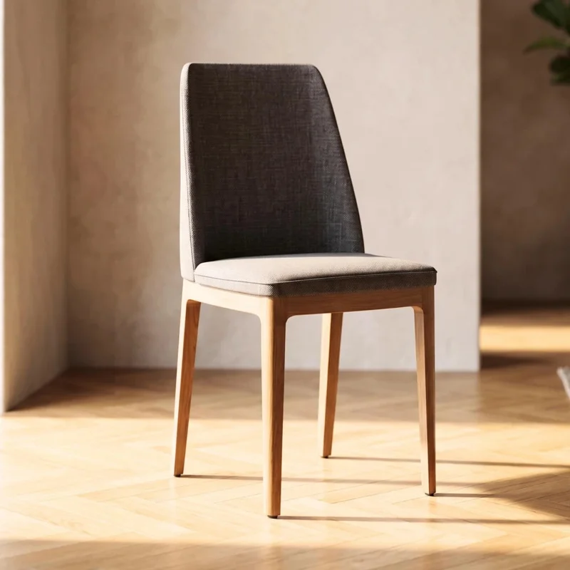 Silla de Comedor City - Línea Nevada - Lino Natural en Madera natural - Sillas, Uruguay | Ecowood, vista 6