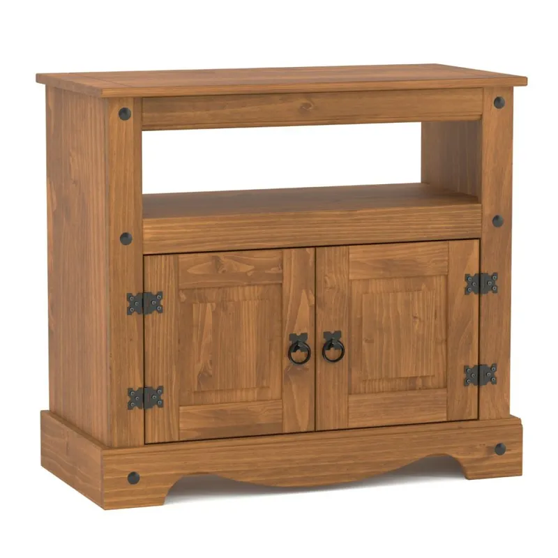 Mesa de tv Linea Naturale - Blanco/Roble en Multicolor - Muebles para TV, Uruguay | La Cueva Muebles