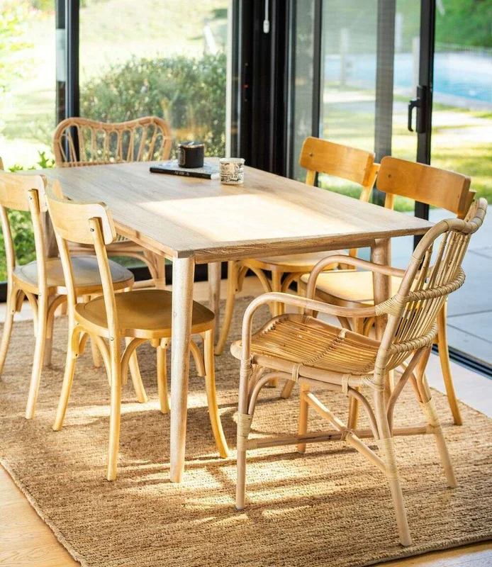 MESA COMEDOR NORDICA - OLMO NATURAL - 1.50 X 0.90 MTS en Madera natural - Mesas de comedor, Uruguay | La Iberica, vista 6