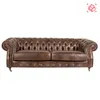 Sofa 3 Cuerpos Cuero-100-natural Marron New Chesterfield Choc. en Marrón - Sillones y sofás, Uruguay | Divino, vista 6 de 6