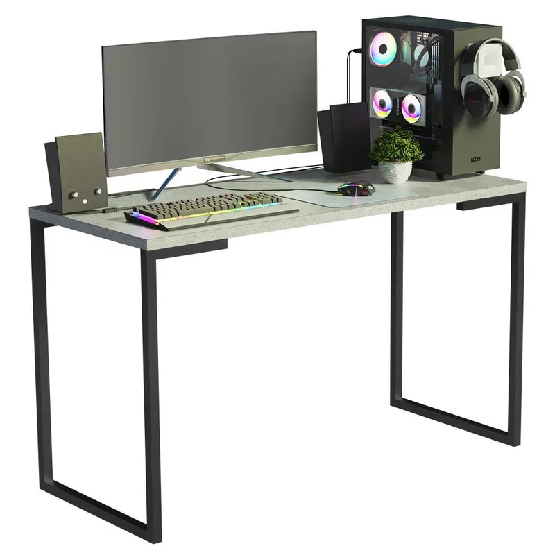 Mesa de escritorio Industrial Madera y Hierro 120cm en Negro - Escritorios, Uruguay | Balton, vista 23