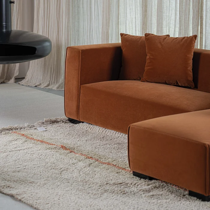 Sofá Nashville - Terracota - Chaise izquierdo en Marrón - Sillones y sofás, Uruguay | Walnut, vista 2