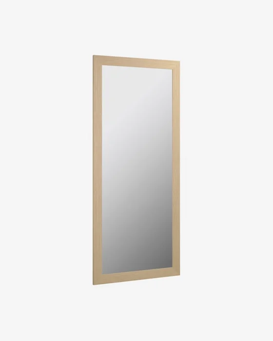 Espejo Yvaine 80,5 x 180,5cm marco ancho con acabado natural en Madera natural - Espejos, Uruguay | Kavehome