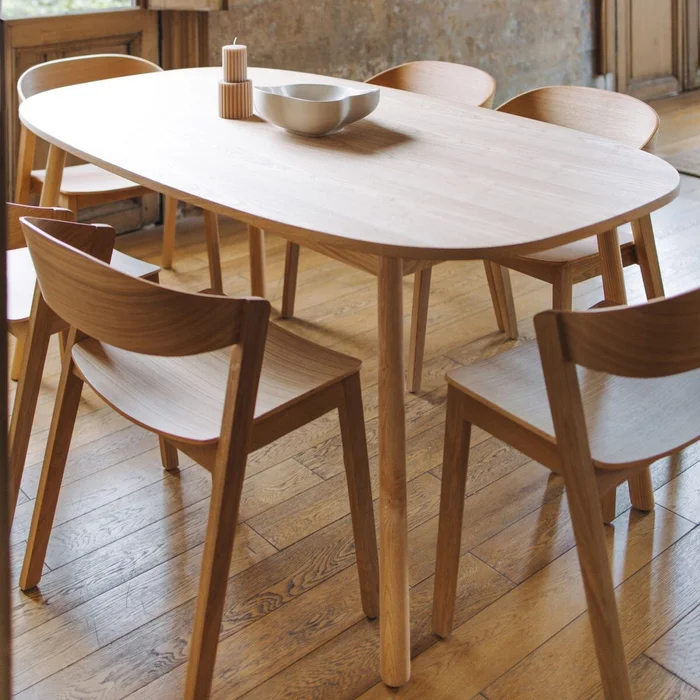 Mesa de Comedor Ovalada en Madera natural - Mesas de comedor, Uruguay | Samic, vista 3