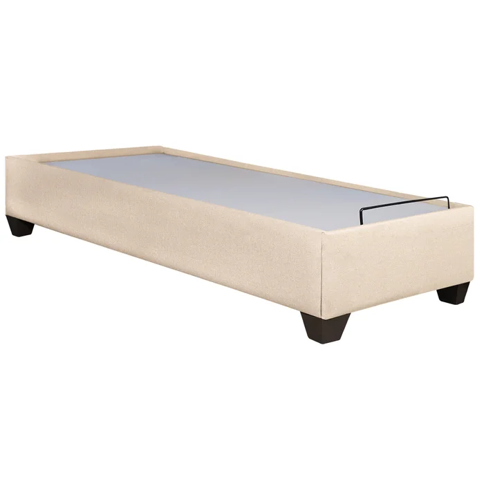Cama Articulada 1 1/2 Plaza Mdf-y-tela Natural-beige Ajustable Veneza en Beige - Dormitorio, Uruguay | Divino, vista 2