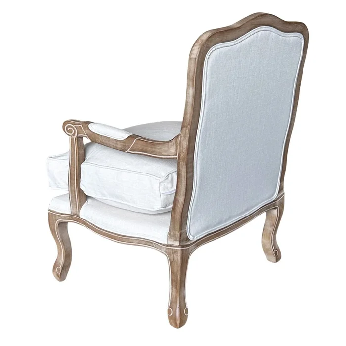 Poltrona Luis XV - Crema en Beige - Butacas, banquetas y puffs, Uruguay | La Cueva Muebles, vista 5