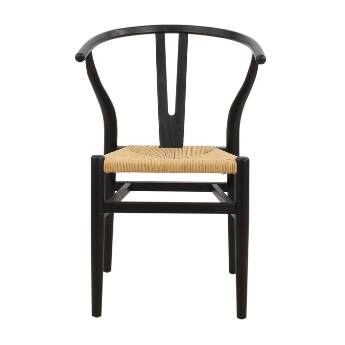 Silla De Comedor Madera Negro Wishbone en Negro - Sillas, Uruguay | Divino, vista 4