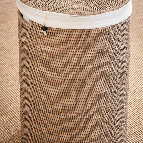CESTO ROPA RATTAN - NUDE en Marrón - Canastos, Uruguay | La Iberica