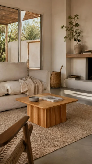 Mesa de Living de Madera Omega en Madera natural - Muebles, Uruguay | Indrana, vista 2