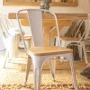 Silla Tolix Asiento de Madera Metal Blanco - Sillas, Uruguay | Berna home, vista 3 de 3