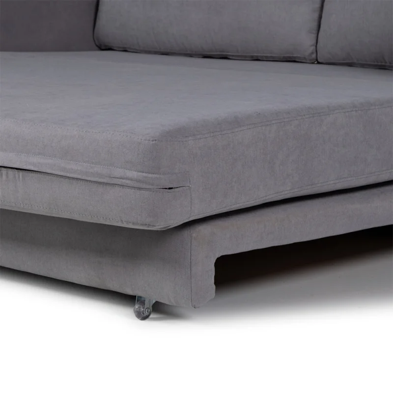 Sofá Cama Niki - Tela Microfibra - 9903 (Soft Gris) en Gris - Sillones y sofás, Uruguay | Nyr, vista 6