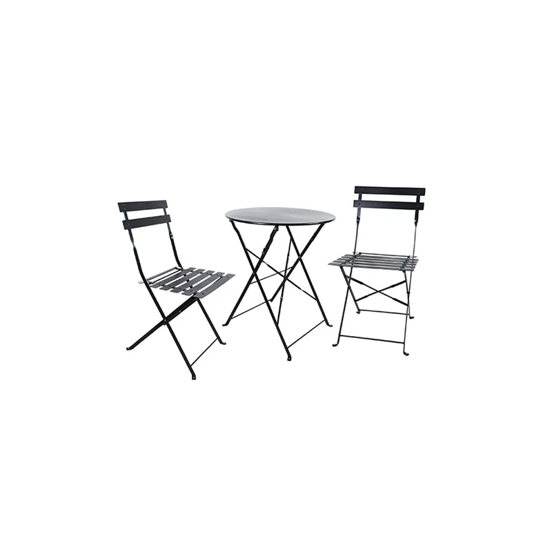 Juego Bistró Plegable - Black en Negro - Muebles para el exterior, Uruguay | Samic