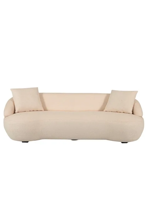 SOFA LEE 220X90X70CM TELA BOUCLE CRUDO en Beige, Uruguay | Vinibel, vista 2