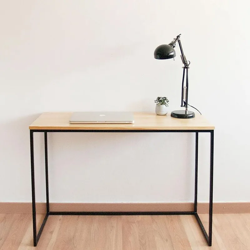 Escritorio Desk Hierro Y Madera en Madera natural - Escritorios, Uruguay | Treehouse Deco
