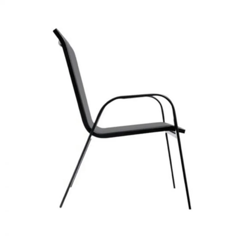 Silla de Jardín Textilina y Acero Apilable - Gris en Gris - Muebles para el exterior, Uruguay | Rústico Hogar, vista 4
