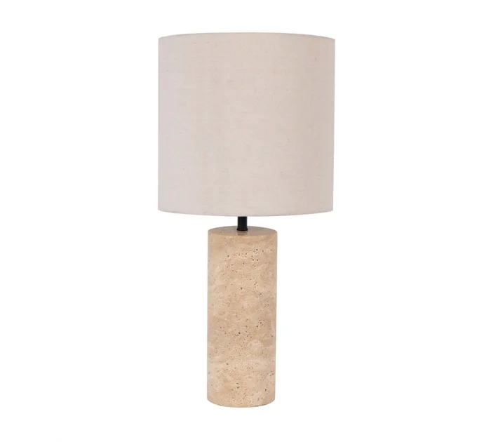 Lampara de mesa - Travertino Badari en Beige - Lámparas de mesa, Uruguay | Rústico Hogar