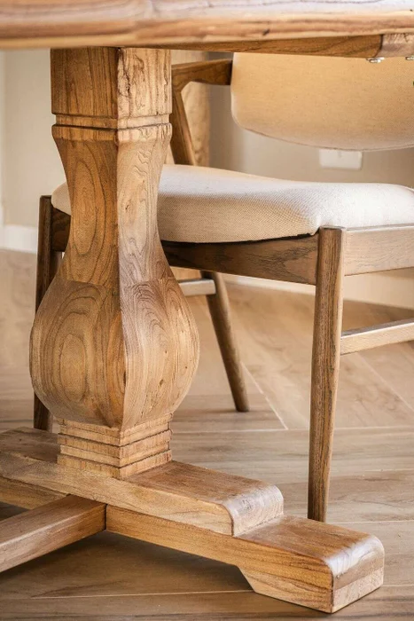 MESA COMEDOR DE OLMO ISABEL - 2.00 X 1.00 MTS en Madera natural - Mesas de comedor, Uruguay | La Iberica, vista 5