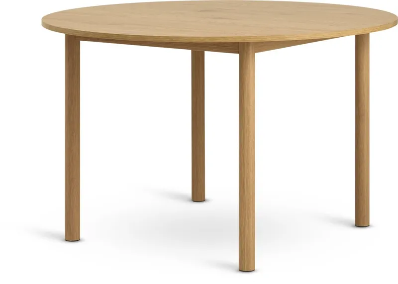 Mesa de comedor ALSTED Ø120 color roble en Madera natural - Mesas de comedor, Uruguay | JYSK