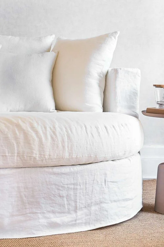 SILLON LUNA - OVAL - LINO BLANCO en Blanco - Sillones y sofás, Uruguay | La Iberica, vista 7