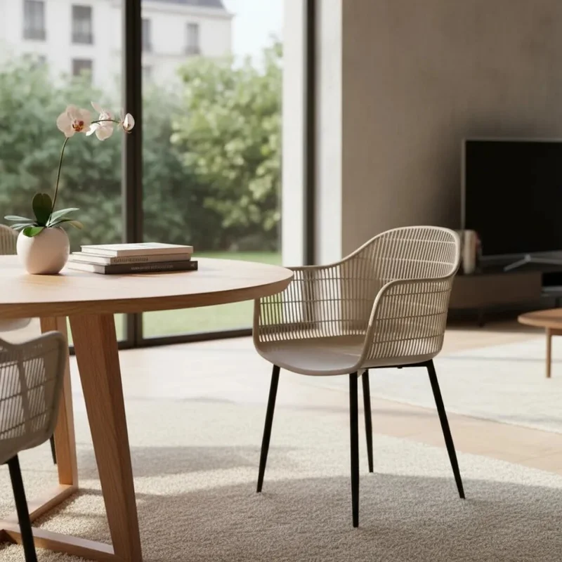 SILLA SYDNEY PP/METAL BEIGE en Beige - Sillas, Uruguay | Decohogar, vista 3