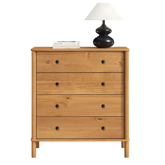 Comoda Apama 90CM 4 Cajones - Madera Maciza en Madera natural - Cómodas, Uruguay | Balton, vista 11
