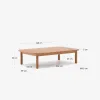 Mesa de centro exterior Sacova de madera maciza de eucalipto 140 x 89 cm FSC 100% en Madera natural - Mesas de living, Uruguay | Kavehome, vista 7 de 7