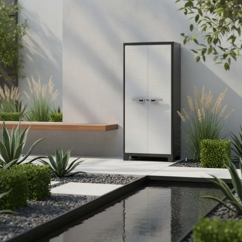 Armario Alto Polipropileno Gris Keter Titan en Gris - Muebles para el exterior, Uruguay | Divino