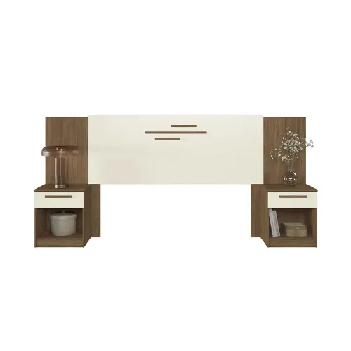 Respaldo Dormitorio 2 Plazas Queen Mesas De Luz 1 Cajon - Respaldos de cama, Uruguay | Lais Muebles