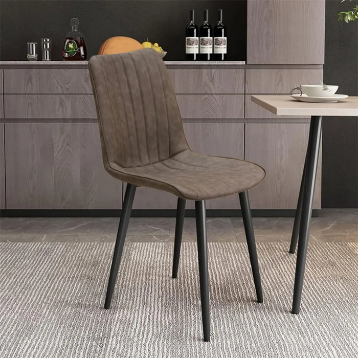 SILLA VOLGA PU/METAL MARRON/NEGRO en Marrón - Sillas, Uruguay | Koz, vista 2