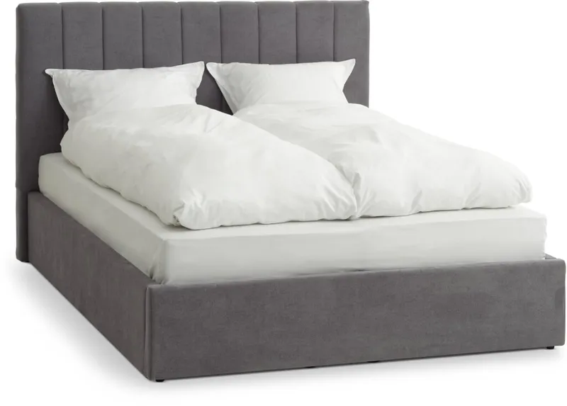 Estructura cama AGERFELD 2 Plazas 140x200 gris osc en Gris - Dormitorio, Uruguay | JYSK