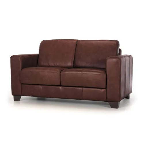 Sofá Napoli - Cuero Básico - 2 cuerpos - New Brown en Marrón - Sillones y sofás, Uruguay | NYR