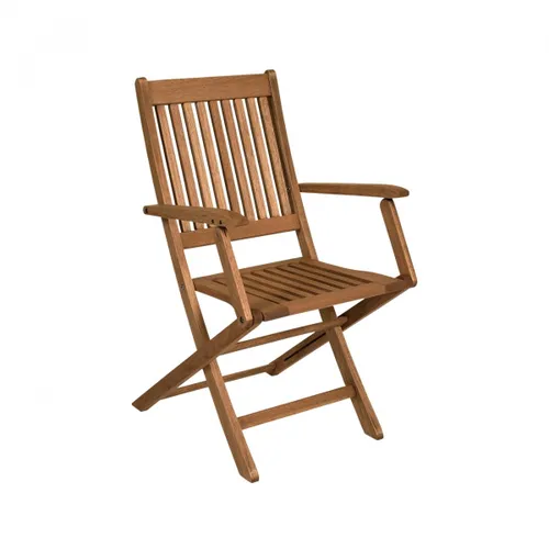 Silla Plegable con apoyabrazos Eucalipto - Ipanema - Nogueira en Marrón - Muebles para el exterior, Uruguay | Rústico Hogar