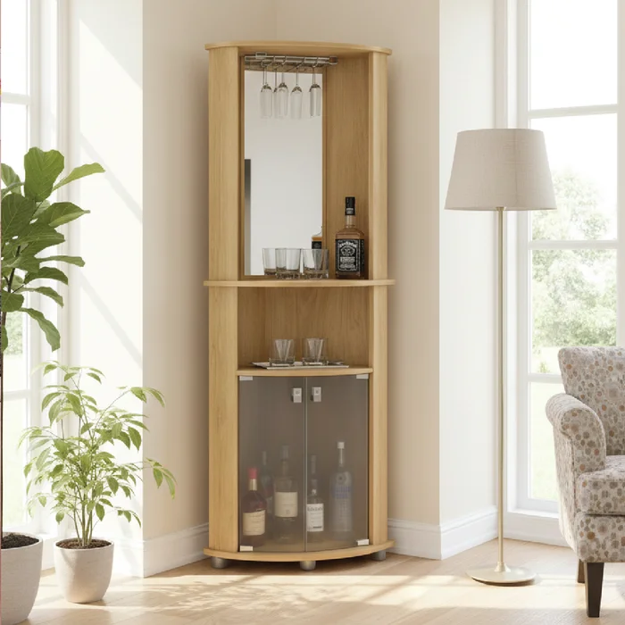 Bar Esquinero Mueble Living Con Espejo Ba2008 en Madera natural - Muebles, Uruguay | Soy Hogar, vista 2
