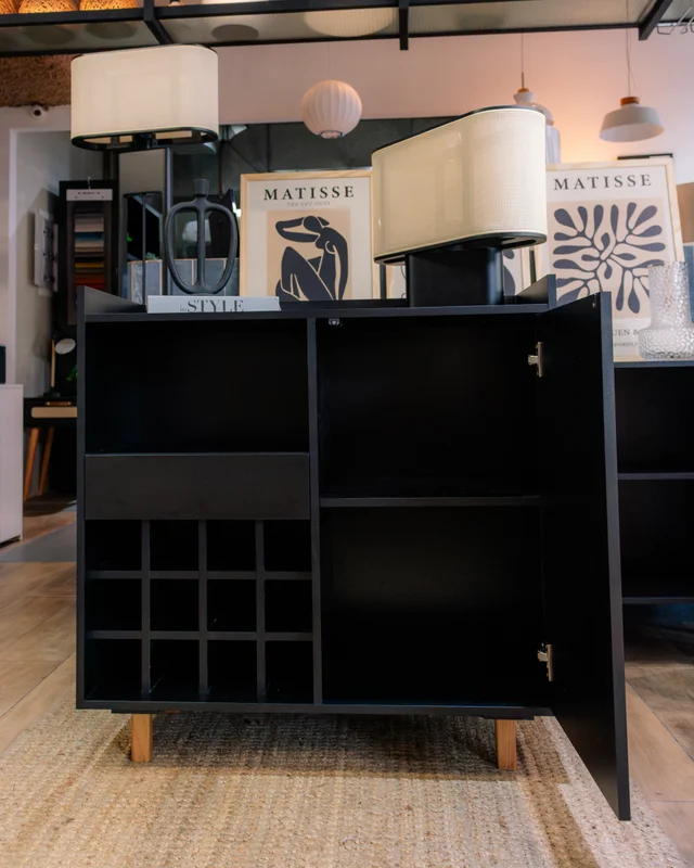(Preventa) Bar Capri 90cm – Negro en Negro - Aparadores y recibidores, Uruguay | Berna home, vista 3