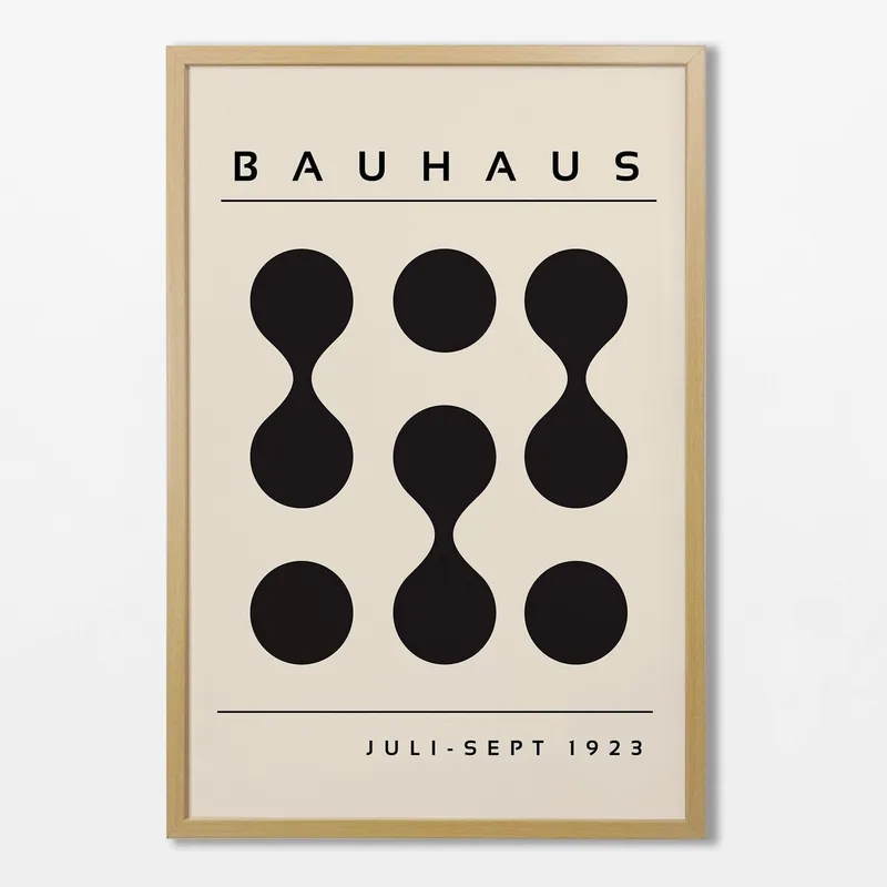 Bauhaus - Black & white N.01 en Beige - Láminas, Uruguay | La Cuadrería