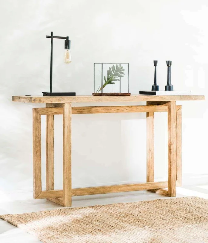 MESA DE ARRIMO / CONSOLA GEO - OLMO - 1.40 MTS en Madera natural - Bibliotecas, Uruguay | La Iberica, vista 15