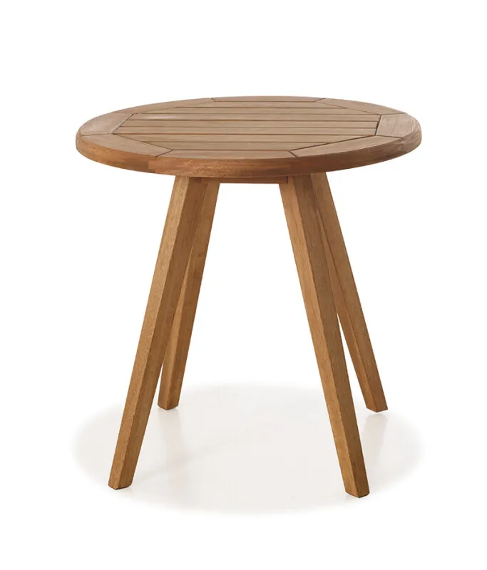 MESA DE LATERAL TRACO REDONDA 60x60x60CM JATOBA en Madera natural - Muebles para el exterior, Uruguay | Vinibel