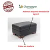 PUFF DOMINI OTTOMAN - 100% CUERO - PERLA MATE en Blanco - Butacas, banquetas y puffs, Uruguay | Champagne Home, vista 4 de 5