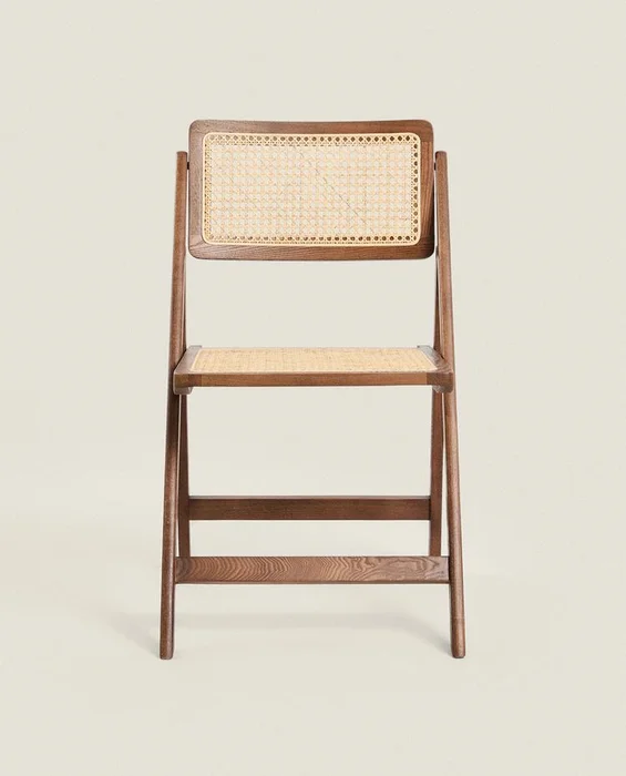 SILLA PLEGABLE MADERA Y RATÁN en Madera natural - Sillas, Uruguay | Zara Home, vista 2