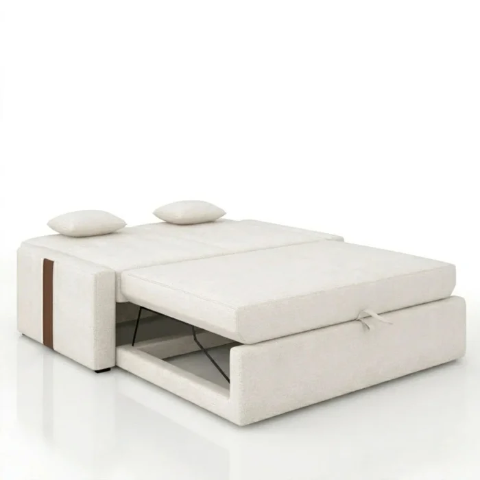 Sillón Sofá Cama Charlotte - Beige en Beige - Sillones y sofás, Uruguay | Ecowood, vista 2