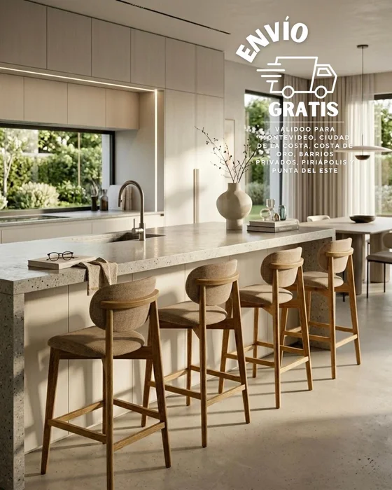 BANQUETA AXIS miel y tostado REF 2025 en Amarillo - Muebles, Uruguay | Indrana