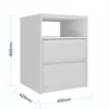 Mesa de Luz 2 Cajones SOUTH Plus - Blanco en Blanco - Mesas de luz, Uruguay | Rústico Hogar, vista 5 de 5