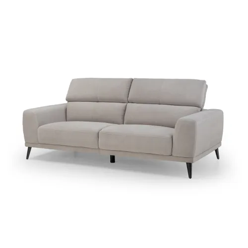 Sofá Keisy - Tela Microfibra - 3 cuerpos - Nikki 6 (Greige) en Gris - Sillones y sofás, Uruguay | NYR