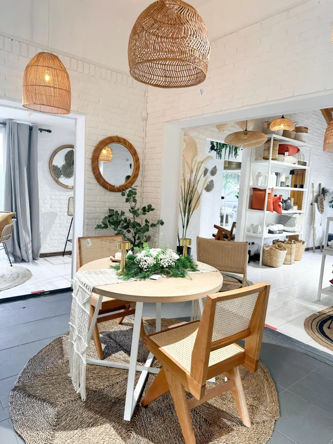 Caminero Macrame en Blanco, Natural, Gris - Textiles, Uruguay | Indrana, vista 2
