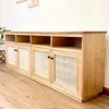 Rack o Aparador de álamo macizo y esterilla americana en Madera natural - Aparadores y recibidores, Uruguay | Decoramuss, vista 1 de 4