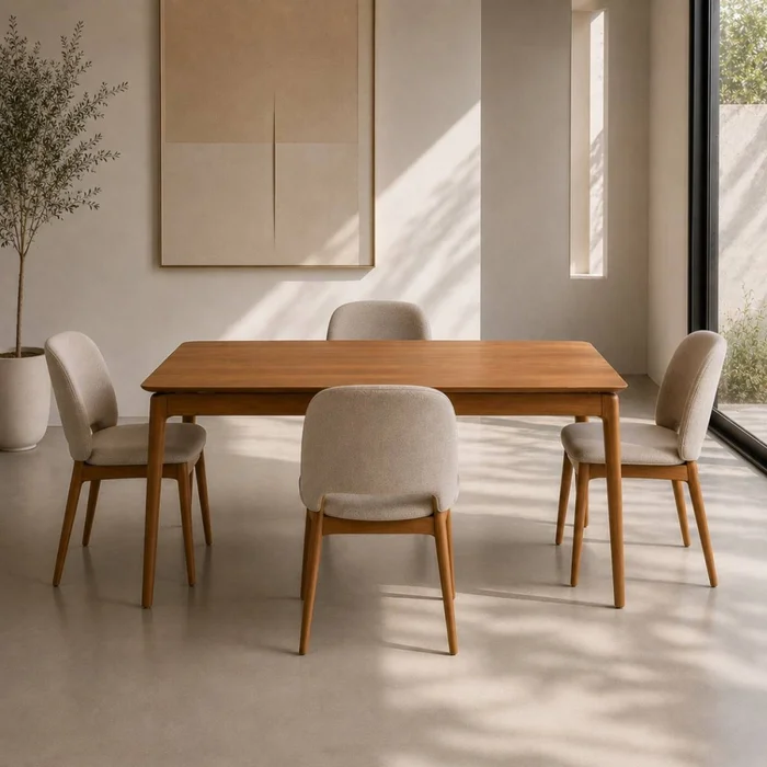 Mesa de Comedor Wind - 140 x 90 - Canela en Blanco - Mesas de comedor, Uruguay | Nyr, vista 4