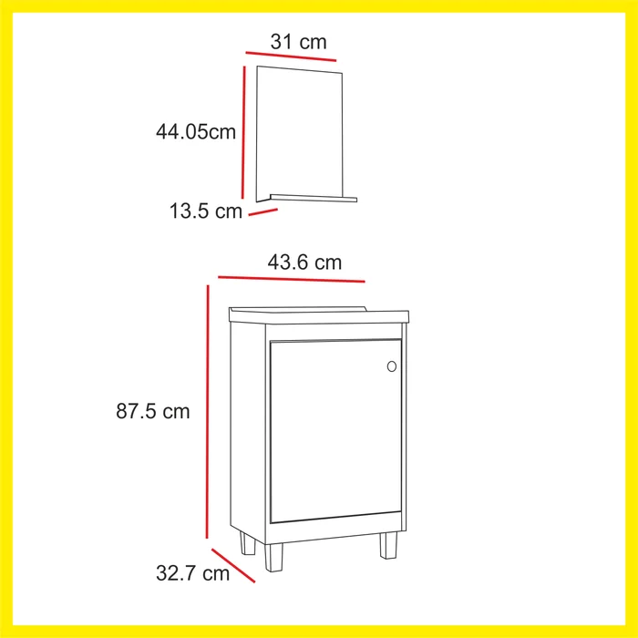 Producto: Conjunto de Baño Niza de AMARELO - Mesas de living, Uruguay | Amarelo, vista 3