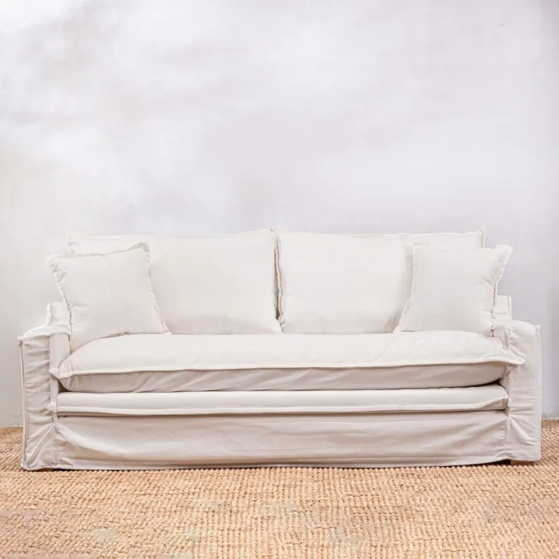 Sillón Tessa 3 Cuerpos 240cm Blanco en Blanco - Sillones y sofás, Uruguay | Aihaus
